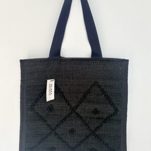 ALMA ARCHIVE TOTE - SMALL - BROWN & BLUE DETAIL
